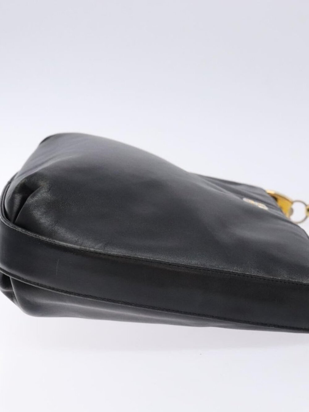 Authentic GIVENCHY Shoulder Bag Leather Black Gold - Picture 11 of 16